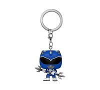 Funko Pop! Keychain: Mighty Morphin Power Rangers 30th - Blue Ranger - Power Rangers TV - Minifigura de Vinilo Coleccionable Llavero Original - Relleno de Calcetines - Idea de Regalo - TV Fans