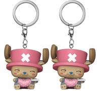 Funko Pop! Keychain: One Piece - Tony Tony Chopper with Cotton Candy- Minifigura de Vinilo Coleccionable Llavero Original - Relleno de Calcetines - Idea de Regalo - Mercancia Oficial (Paquete de 2)