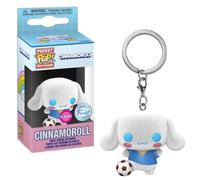 Funko Pop! Keychain: Sanrio - Cinnamoroll with Soccer Ball - Afelpado - Hello Kitty - Minifigura de Vinilo Coleccionable Llavero Original - Relleno de Calcetines - Idea de Regalo- Mercancia Oficial