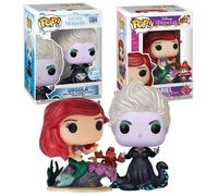 FUNKO POP! LA SIRENITA - PACK GLITTER: ÚRSULA Y ARIEL, 74435 y 56783, Nº1364 y Nº1012, TIENDA CON LICENCIA OFICIAL