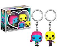 Funko Pop! Llavero 2-Pack Jack y Sally (Black Light)- Pesadilla Antes de Navidad