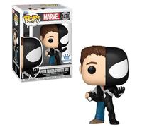 Funko Pop! Marvel #1478 Peter Parker/Symbiote Suit - Cabeza de vinilo Bobblehead, 3.8 pulgadas, tienda exclusiva