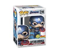 Funko Pop! Marvel: Avengers End Game S4 - Captain America (with Hammer) (Glows in The Dark) (Metallic) (Special Edition) #1198 Bobble-Head Vinyl Figure