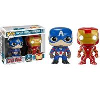 FUNKO Pop Marvel Civil War Captain América & Iron Man 2-Pack Exclusive