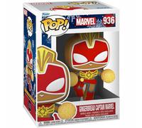 Funko Pop Marvel Holiday - Capitán Marvel De Jengibre #936 Figura De Vinilo