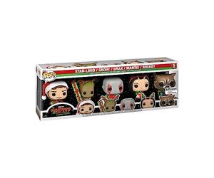 Funko Pop! Marvel: Holiday - Starlord, Groot, Drax, Mantis And Rocket Raccoon - Guardians Of The Galaxy 5 Pack - Exclusiva Amazon - Figura de Vinilo Coleccionable - Movies Fans