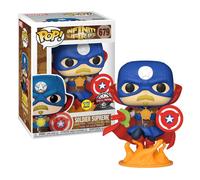 Funko pop marvel infinity warps soldado supremo glow in the dark brillo en la oscuridad exclusivo 36820