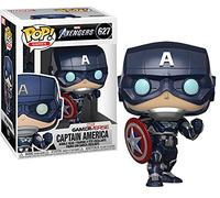 Funko Pop! Marvel: Marvel Avengers Game-Capt Captain America - (Stark Tech Suit) - Figura de Vinilo Coleccionable - Idea de Regalo- Mercancia Oficial - Juguetes para Niños y Adultos