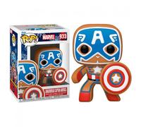 Funko Pop Marvel Capitán América Navidad (Galleta Jengibre) - 9 cm