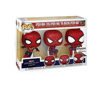 Funko Pop! Marvel: Spiderman No Way Home 2021 - Spider-Man - 3PK - Leaping SM - Exclusiva Amazon - Figura de Vinilo Coleccionable - Idea de Regalo- Mercancia Oficial - Juguetes para Niños y Adultos