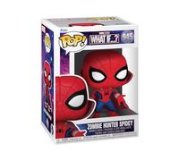Funko Pop! Marvel: What If - Zombie Hunter Spidey with Doctor Strange Cape | Merchandising Oficial de Superheroes - Figura de Vinilo Coleccionable para Decoración - Regalo Friki de Cumpleaños