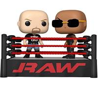 Funko Pop! Moment: WWE - Dwayne The Rock Johnson - The Rock Vs Stone Cold In Wrestling Ring 3/18 - Figura de Vinilo Coleccionable - Idea de Regalo- Mercancia Oficial - Juguetes para Niños y Adultos