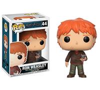 Funko Pop! Movies: Harry Potter - Ron Weasley with Scabbers Vinyl Figure (Bundled with Pop Box Protector Case)