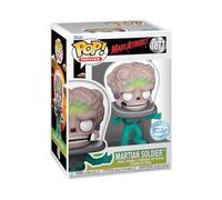 Funko Pop! Movies: Mars Attacks - Alien Soldier - 1/6 de Probabilidades de Obtener la RARA Variante Chase - Brilla en la Oscuridad - Mars Attacks Film - Figura de Vinilo Coleccionable