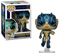 Funko- Pop Movies: Shape of Water Amphibian with Glow Other License Anfibio 1 Figura, Liso, Color Black,Blue,Cream, 3.75 Inches (32485)