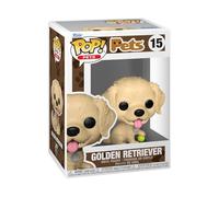Funko Pop! Pets: Dogs: Golden Retriever | Merchandising Oficial - Figura de Vinilo Coleccionable para Decoración - Regalo Friki de Cumpleaños