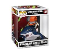 Funko Pop! Rides Deluxe: Chainsaw Man - Reze and Beam | Merchandising Oficial - Figura de Vinilo Coleccionable para Decoración - Regalo Friki de Cumpleaños