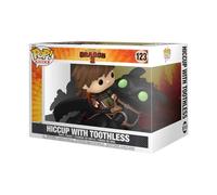 Funko Pop! Rides Deluxe: How to Train Your Dragon - Hiccup with Toothless | Merchandising Oficial de Cartoon/Animation - Figura de Vinilo Coleccionable para Decoración - Regalo Friki de Cumpleaños