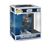 Funko Pop! Rides Deluxe - Star Wars - The Mandalorian con Grogu sobre un AT-RT imperial