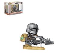 Funko POP! Rides Deluxe Mando on Speeder (Star Wars: The Mandalorian) Special Edition, multicolor, 68285