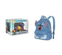 Funko Pop Rides Deluxe Stitch Rocket - Figura Coleccionable Lilo & Stitch, Disney Mochila Heady 24.5×29 cm 8L Azul