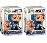 Funko Pop! Star Wars: Clone Wars - ARC Trooper Jesse - 1/6 de Probabilidades de Obtener la RARA Variante Chase - Star Wars: Clone Wars - Figura de Vinilo Coleccionable - Idea de Regalo (Paquete de 2)