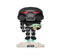Funko Pop! Star Wars: Mandalorian - Dark Trooper with Child - Brilla en la Oscuridad - The Mandalorian - Figura de Vinilo Coleccionable - Idea de Regalo- Mercancia Oficial - TV Fans
