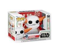Funko Pop! Star Wars: Mando Holiday - Grogu (The Child, Baby Yoda) SNWMN - The Mandalorian - Figura de Vinilo Coleccionable - Idea de Regalo- Mercancia Oficial - Juguetes para Niños y Adultos