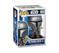 Funko Pop! Star Wars: The Mandalorian con Grogu a la Espalda