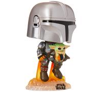 Funko Pop Star Wars: The Mandalorian - Mando Flying with Jet Pack - Figura de V