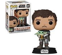 Funko Pop Star Wars The Mandalorian Mando Sujetando Baby Yoda Niño