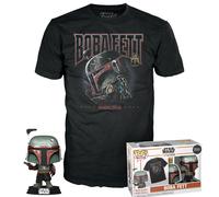 Funko Pop & Tee Boba Fett - Star Wars - Pack Camiseta Unisex Talla S con Figura de Vinilo, Modelo 63388
