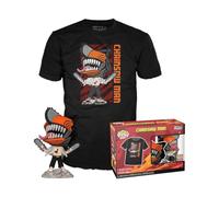FUNKO Pop! & tee: CSM - Chainsaw Man Leaping - Large - Camiseta, Franela - Ropa con Figura de Vinilo Coleccionable - Idea de Regalo - Juguetes y Camiseta de Manga Corta para Adultos Hombres