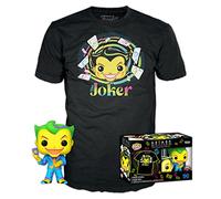Funko Pop! & tee: DC - Joker - (BKLT) - Medium - DC Comics - Camiseta, Franela - Ropa con Figura de Vinilo Coleccionable - Idea de Regalo - Juguetes y Camiseta de Manga Corta para Adultos Hombres