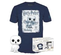 Funko Pop! & tee: Harry Potter - Hedwig - Medium - Camiseta, Franela - Ropa con Figura de Vinilo Coleccionable - Idea de Regalo - Juguetes y Camiseta de Manga Corta para Adultos Hombres y Mujeres