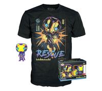 Funko pop! & tee: marvel blacklight - rescue m - medium - camiseta, fr