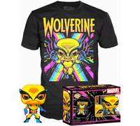 Funko POP & Tee Marvel Wolverine Black Light Set Figura y Camiseta Talla XL Edición Especial