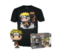 Funko Pop! & tee: Naruto - Naruto Run - Metálico - Large - (L) - Camiseta, Franela - Ropa con Figura de Vinilo Coleccionable - Idea de Regalo - Juguetes y Camiseta de Manga Corta para Adultos Hombres