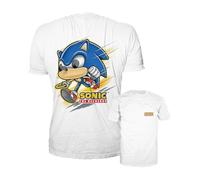 Funko Pop! tee: Sonic The Hedgehog - Sonic The Hedgehog - (Running) - Large - Camiseta, Franela - Ropa - Idea Manga Corta para Adultos Hombres y Mujeres