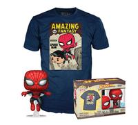 Funko pop! & tee: spider-man - comic cover - metálico - xl - q1 pop &
