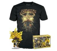 Funko Pop! & tee: Spider-Man: NWH - Electro - Brilla en la Oscuridad - Medium - Marvel - Camiseta, Franela - Ropa con Figura de Vinilo Coleccionable - Idea de Regalo para Adultos Hombres y Mujeres