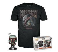 Funko Pop! & tee: Star Wars - Boba Fett - Large - (L) - Camiseta, Franela - Ropa con Figura de Vinilo Coleccionable - Idea de Regalo - Juguetes y Camiseta de Manga Corta para Adultos Hombres