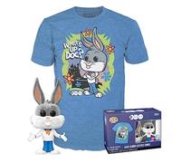 Funko Pop! & tee: WB100, Bugs Bunny Fred Bunny As Fred, Afelpado, Warner Bros/Looney Tunes, Camiseta, Franela, Ropa con Figura de Vinilo Coleccionable, Idea de Regalo Hombres
