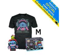 FUNKO POP! TEES: LILO & STITCH - STITCH GAMER CON RANA + CAMISETA TALLA M, 85761, TIENDA CON LICENCIA OFICIAL