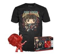 Loungefly Funko POP! & Tee: Stranger Things - Hunter Eddie Con Guitar - Large - Camiseta Con Figuras Miniaturas Coleccionables - Idea De Regalo - Juguetes Y Franela De Manga Corta Para Adultos Hombres