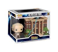Funko Pop! Town: BTTF - Dr. Emmett Brown - Doc with Clock Tower - Back To The Future - Figura de Vinilo Coleccionable - Idea de Regalo- Mercancia Oficial - Juguetes para Niños y Adultos