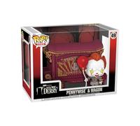 Funko Pop! Town: Welcome to Derry - Pennywise & Wagon | Merchandising Oficial de Terror - Figura de Vinilo Coleccionable para Decoración - Regalo Friki de Cumpleaños