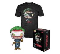 Funko- Set Figura Pop & tee DC Comics The Joker Exclusive M Muñecos acción, Multicolor (135420)