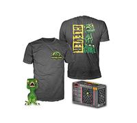 Funko- Set Figura Pop & tee Jurassic Park Velociraptor Exclusive Muñecos acción, Multicolor (136834)