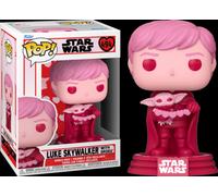 Funko Star Wars Pop Vinilo Figura Luke Con Grogu Rosa 3.75" 494